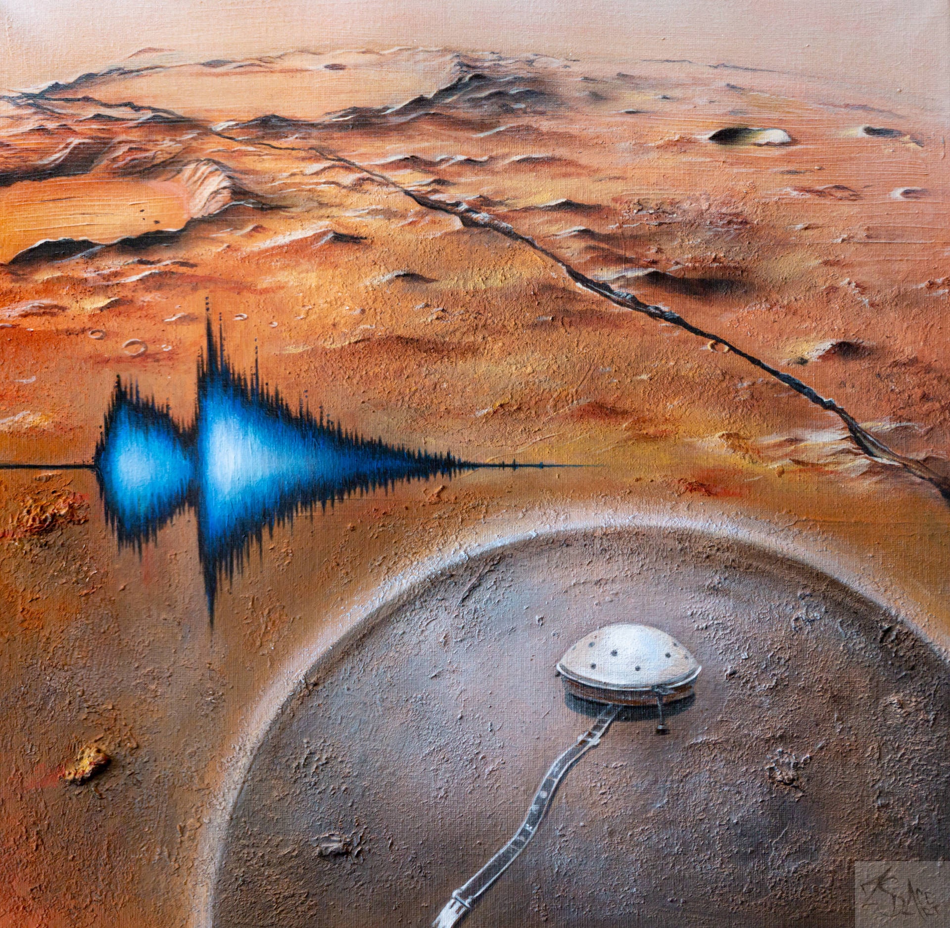 The strongest quake on Mars measured by the InSight spacecraft.